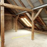 dřevěná stropní konstrukce v domě na ul. Elišky Krásnohorské